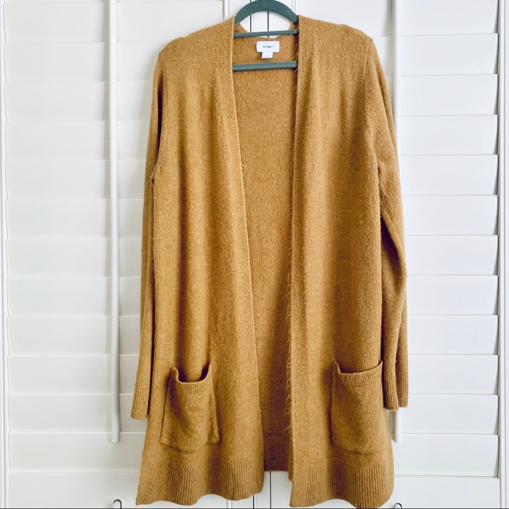 Long SO SOFT cardigan w/pockets! Fall/ camel /open
